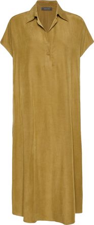 Elena Miro Flowing Midi Classic Collar Relaxed Dress