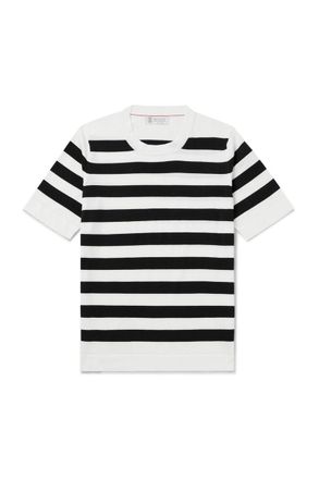 Brunello Cucinelli Slim-Fit Striped Cotton T-Shirt
