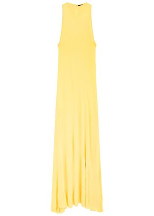 Jacquemus La Robe Maille Sculta Fine-knit Maxi Dress - Yellow Light - 38 (UK10 / S)