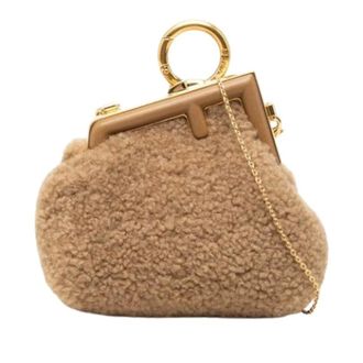 Fendi Pre-owned Shearling Crossbody Bag - Dames - Pre-owned - Beige - Maat: ONE Size