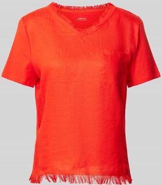 Marc Cain Blusenshirt mit Brusttasche in Rot, Größe 34