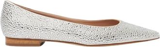 Scarosso Iris Crystal Satin - Dames - Ballerinas - Grijs - 36 EU - Satijn - Schoenen