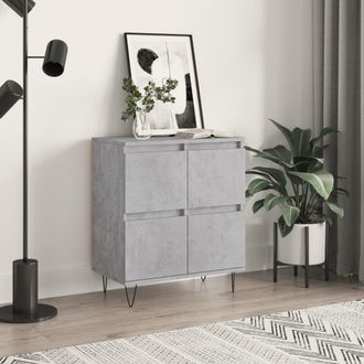 vidaXL Vidaxl - Aparador De Madera Contrachapada Gris Hormig&oacute;n 60x35x70 Cm