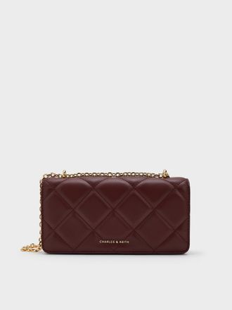 Charles & Keith Paffuto Quilted Chain-Handle Long Wallet