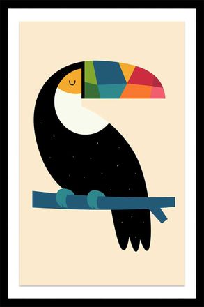 HEXOA P&oacute;ster de tuc&aacute;n con marco negro 40x60cm