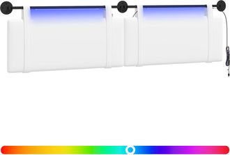 vidaXL Cabecero Colgante Blanco Tela Vidaxl
