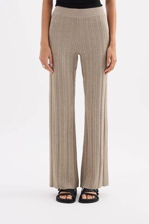Nude Lucy Collins Knit Pants In Oat Marie