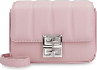 Givenchy logo-plaque leather satchel bag - Pink