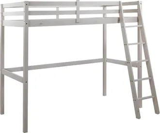 Vente-Unique Letto a soppalco 90x190 cm in Pino massello sbiancato - gedeon