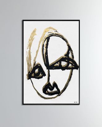 The Oliver Gal Artist Co. Minimalist Portrait Abstract & apos; Hand-Embellished Giclee