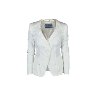 Prada Dames, Jassen, Wit, Maat: S Katoen