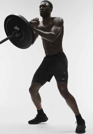 Alo | Conquer React 2-In-1 Performance Short in Black, Size: Medium