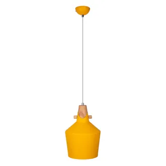 Nowa Globo - L&aacute;mpara Colgante - Jacoba - Amarillo - Metal - &Oslash; 22cm