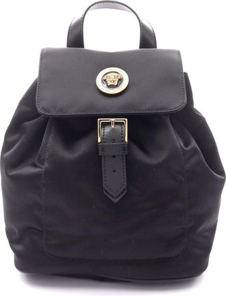 Versace Medusa Nylon Leather Backpack
