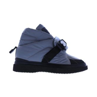 Buscemi Winter Boots, male, Gray, Size: 10 US Mens Down Boot with Fringe