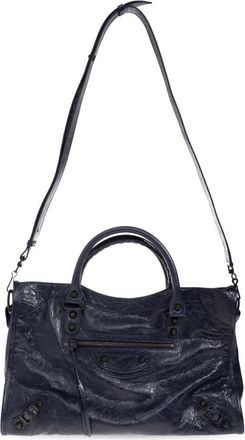Balenciaga Le City Medium Handbag - Dames - Handtassen - Blauw - ONE Size - Leer - Tassen