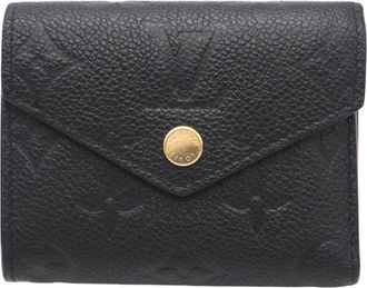 Louis Vuitton Black Noir Leather Wallet (Bi-Fold) (Pre-Owned)