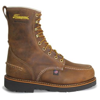Thorogood 8 Inch Moc Toe Maxwear90 Safety Leather Mens Lace Up Boots - Crazy Horse - Size:UK 10.5