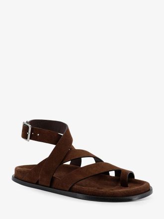 Alohas Womens Suede Sandals Brown