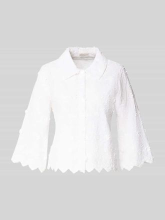 Apricot Slim Fit Hemdbluse mit 3/4-Arm in Ecru, Gr&ouml;&szlig;e XXL