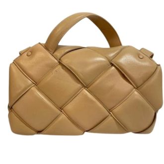 Bottega Veneta Pre-owned Vintage Schoudertas - Dames - Pre-owned - Beige - Maat: ONE Size Leer