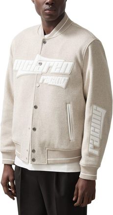 Reiss Track Wool-Blend Bomber Jacket