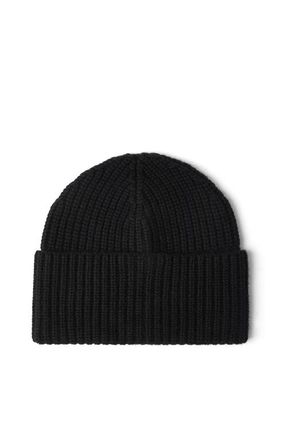 Brunello Cucinelli Cashmere rib knit beanie in Black at Nordstrom, Size X-Large