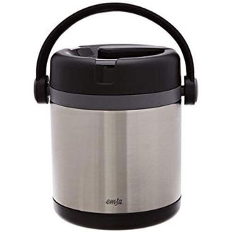 Emsa Emsa - 509244 Recipiente De Almacenar Comida 1,2 L Antracita, Negro, Acero Inoxidable
