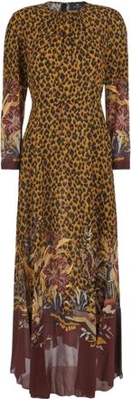 Etro Lange Jurk - Dames - Maxi kleedjes - Bruin - S - Kleedjes