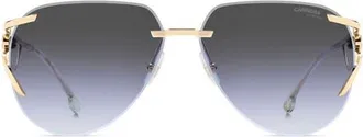 Carrera 3103/S 64mm Gradient Oversize Pilot Sunglasses in Gold/grey Azure at Nordstrom