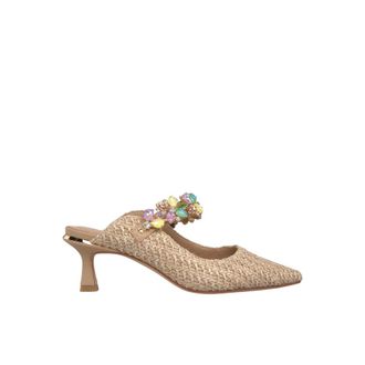 Alma En Pena Slingback Pumps Met Strass Band - Dames - Muiltjes - Beige - 38 EU - Schoenen