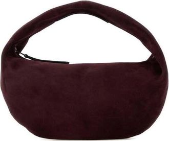 Khaite Aubergine Suede Oliva Shoulder Bag Rougenoir Borse A Mano