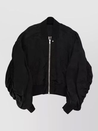 Rick Owens bomber jacket secchia flight ribbed cuffs hem
