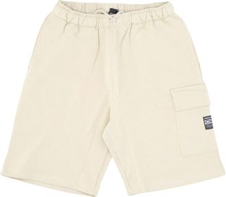 PROPAGANDA Cargo Sweatshorts Klassiek Label - Heren - Korte Broeken - Beige - L - Katoen - Korte Broeken