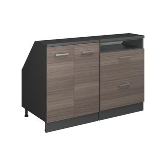 Vicco Conjunto De Armarios Para Techo Inclinado Rion, Gris Noble, 120 Cm Lote De 2 Carcasas De Armario 60 Cm De Profundidad, Vicco