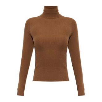 Max Mara Jersey de cuello alto de lana Cavallo - Knitwear - Mujer - Marr&oacute;n - XS