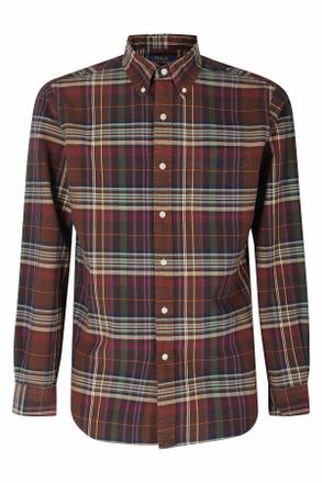 Polo Ralph Lauren Brown/Green Plaid Cotton Oxford Sport Shirt