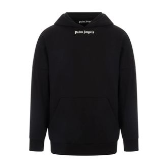 Palm Angels Hoodies, male, Black, Size: 2XL Classic Logo Over Hoodie