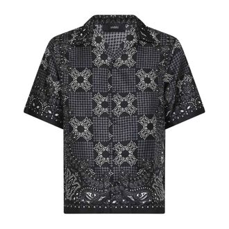 Amiri MA Check Camp Shirt - male - Amiri - Short Sleeve Shirts - Black - M - Shirts
