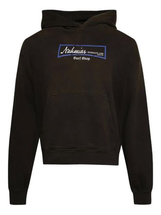 Nahmias surf-print hoodie - men - Cotton - L - Brown