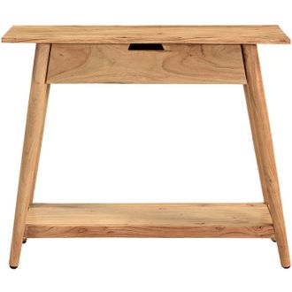 Miliboo Mesa Consola De Acacia Maciza 90 Cm Franklin