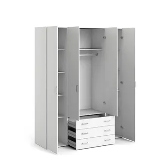 Dmora Guardaroba Grande Amoruccio, Mobile Camera Da Letto, Cabina Armadio Portabiti, Armadio Appendiabiti, 154x50 H200 Cm, Bianco - Dmora