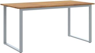 vidaXL Vidaxl - Garden Dining Table Grey 160 x 80 x 75 cm