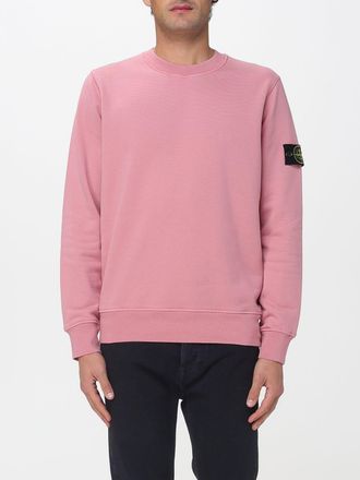 Stone Island Felpa a girocollo in cotone con badge Stone Island