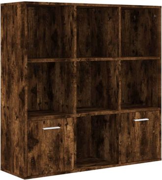 vidaXL Book Cabinet Smoked Oak 98x30x98 cm Vidaxl