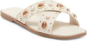 Top Moda Tammie Slide Sandal in Ivory at Nordstrom Rack, Size 8.5