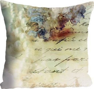 Queence Dekokissen »»Handschrift«« Kissenhülle ohne Füllung, 1 Stück