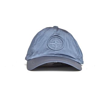 Stone Island Accessoires, Heren, Blauw, M, Polyester, Baseballpet met Kompas Borduursel