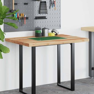 Berkfield Home Versatile Desk Top Oil Finished 100x80x4 cm Solid Wood Acacia in Brown | Size: 100 x 80 x 4 cm