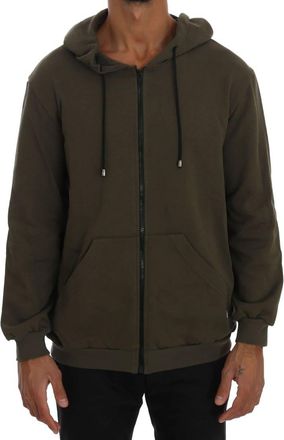 Daniele Alessandrini Full Zipper Hodded Cotton Mens Sweater